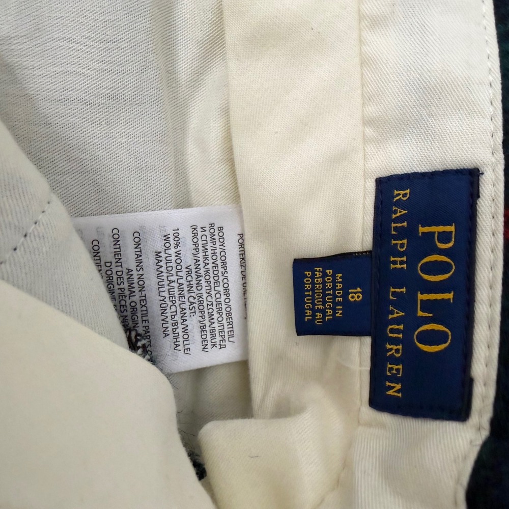 Polo Ralph Lauren Tartan Wool Trousers 100% Wool Pants womens 30" - Picture 8 of 12